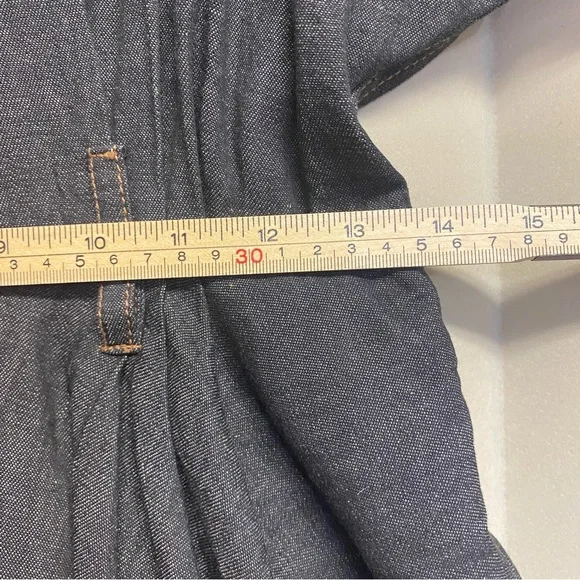 Vintage Omo Norma Kamali Women’s Dress Size 10 Dark Wash Denim Designer Luxury - Picture 12 of 14